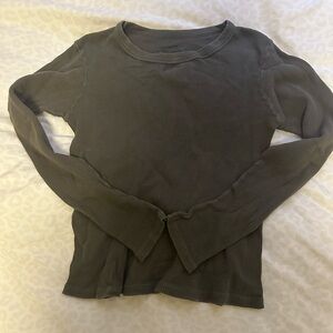 Brandy dark green Long Sleeve Top
